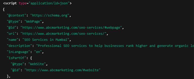 json-ld schema markup format